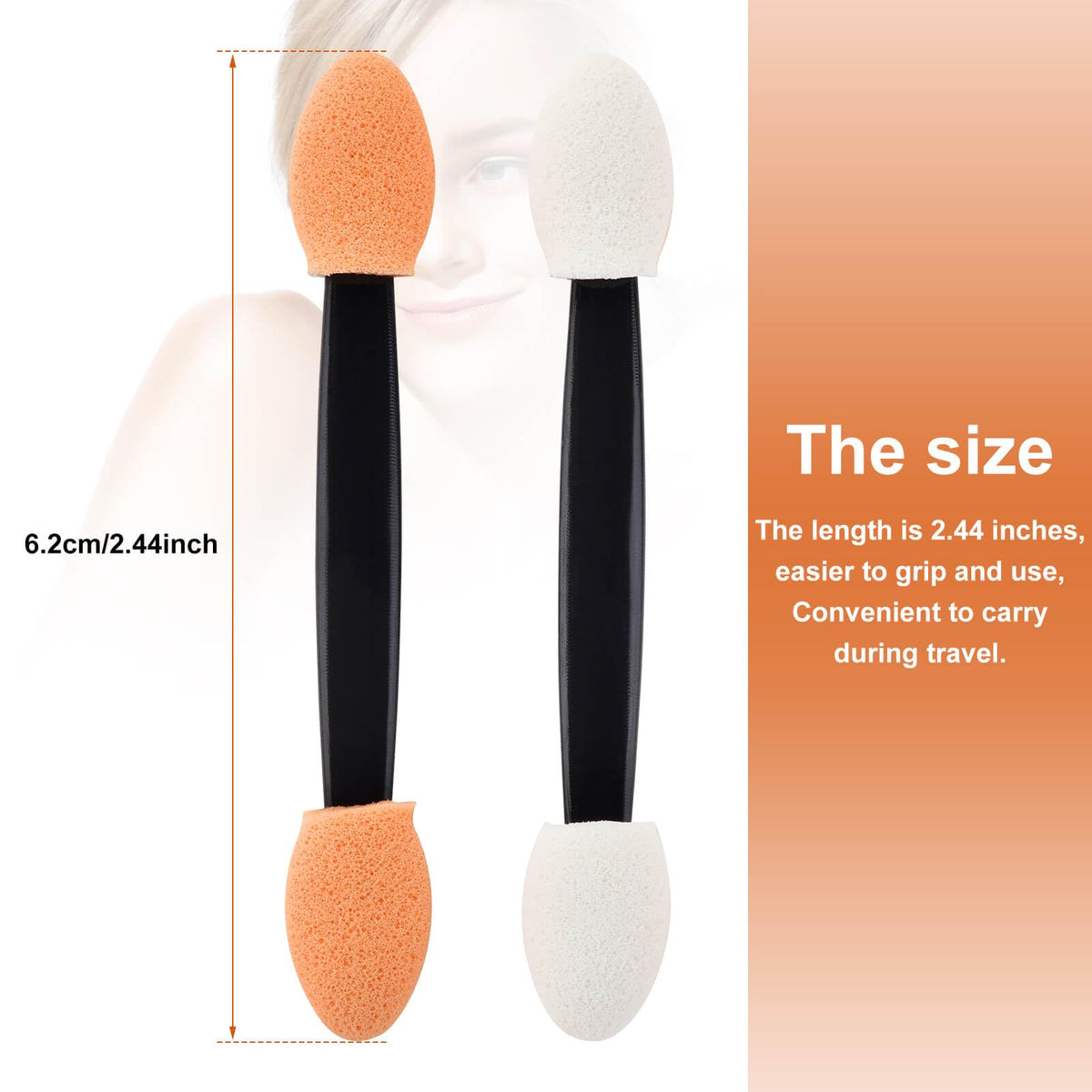 Cakvank close-up of foam tip, soft precise pigment pickup benefit