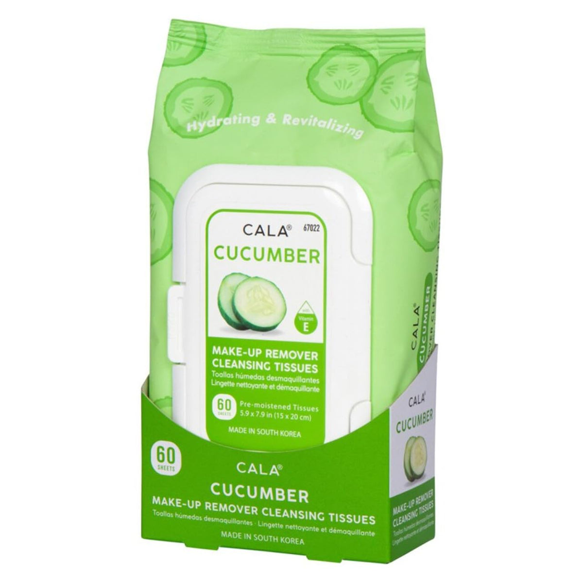 Cala front packaging showing wipe pack and travel convenience