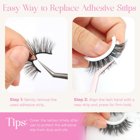 CALAILIS extra adhesive strip detail for extended multiple wears