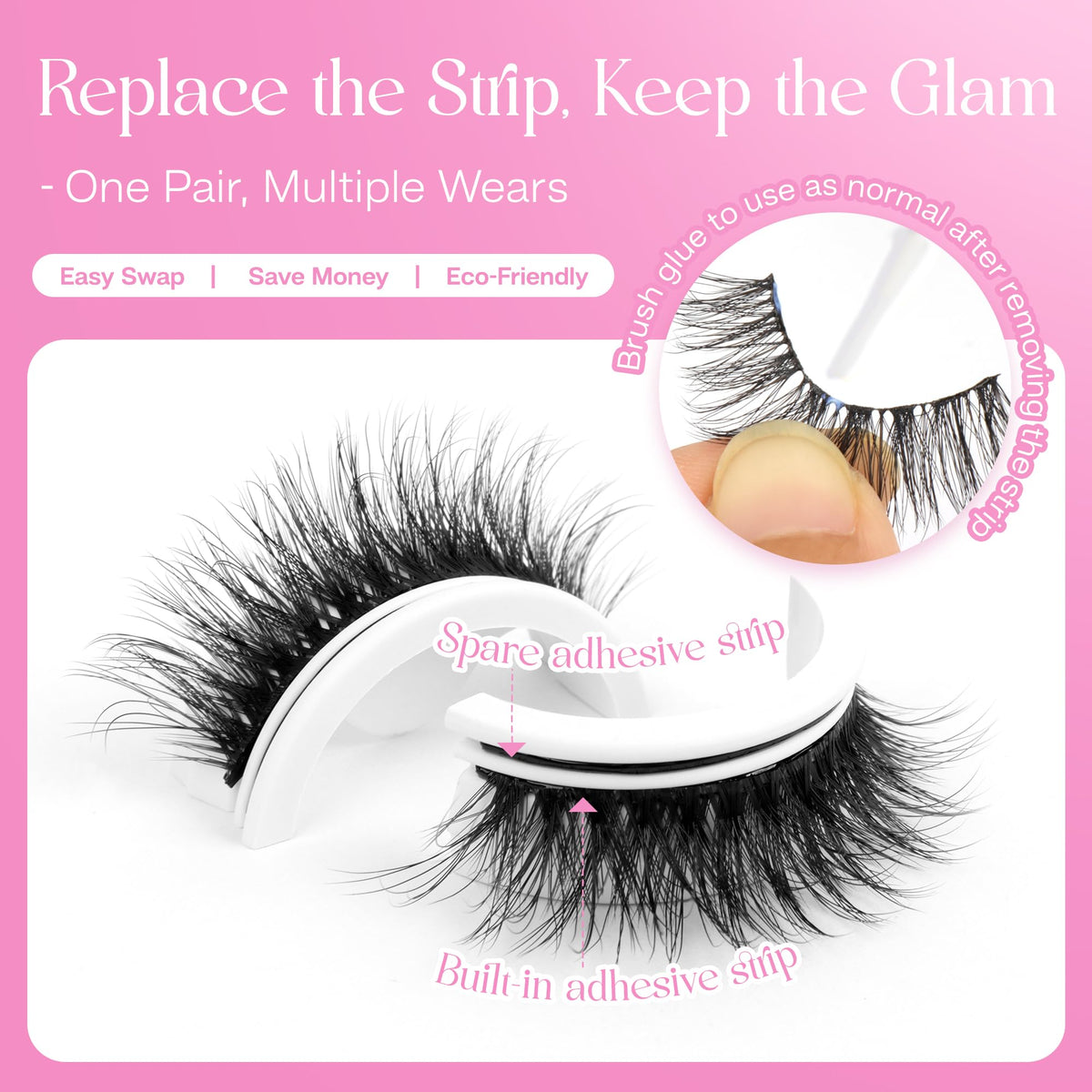 CALAILIS lashes applied on eye for natural cat-eye enhancement