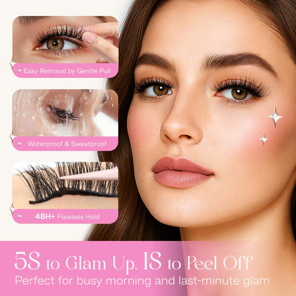 CALAILIS fluffy lash fibers texture adding volume and softness
