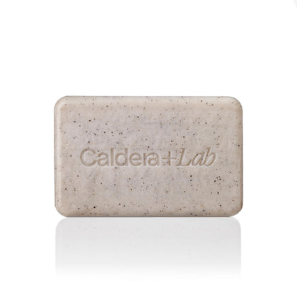 Caldera + Lab front packaging showing bar and branding, highlights clean design