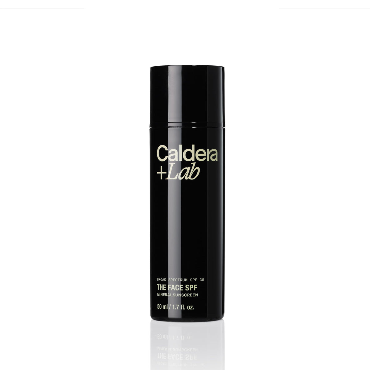Caldera + Lab front packaging showing SPF 30 and matte finish benefits