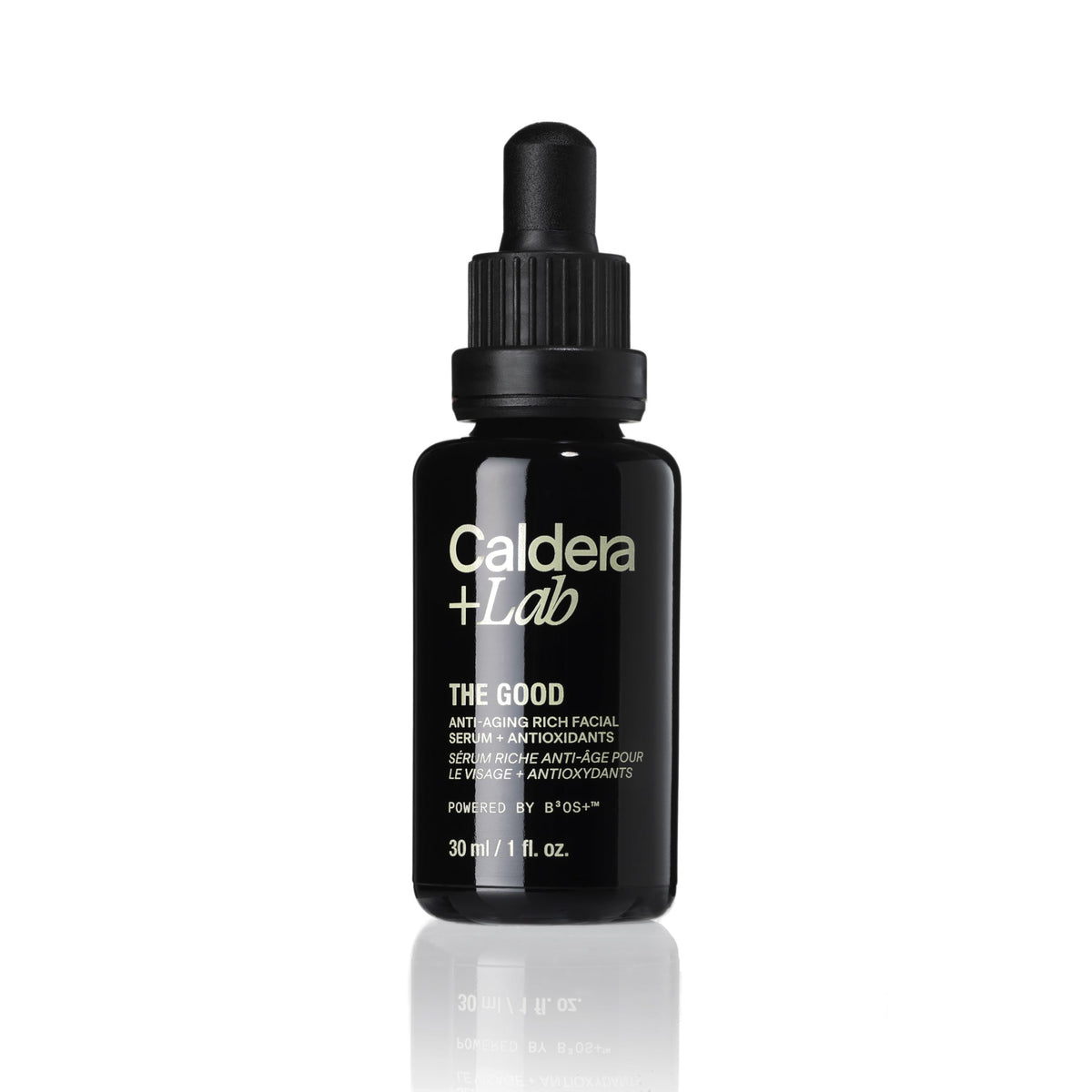 Caldera + Lab front bottle showing minimalist packaging and clear branding benefits hydration