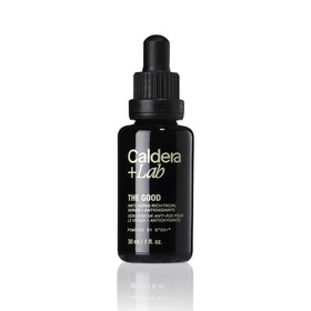 Caldera + Lab front bottle showing minimalist packaging and clear branding benefits hydration