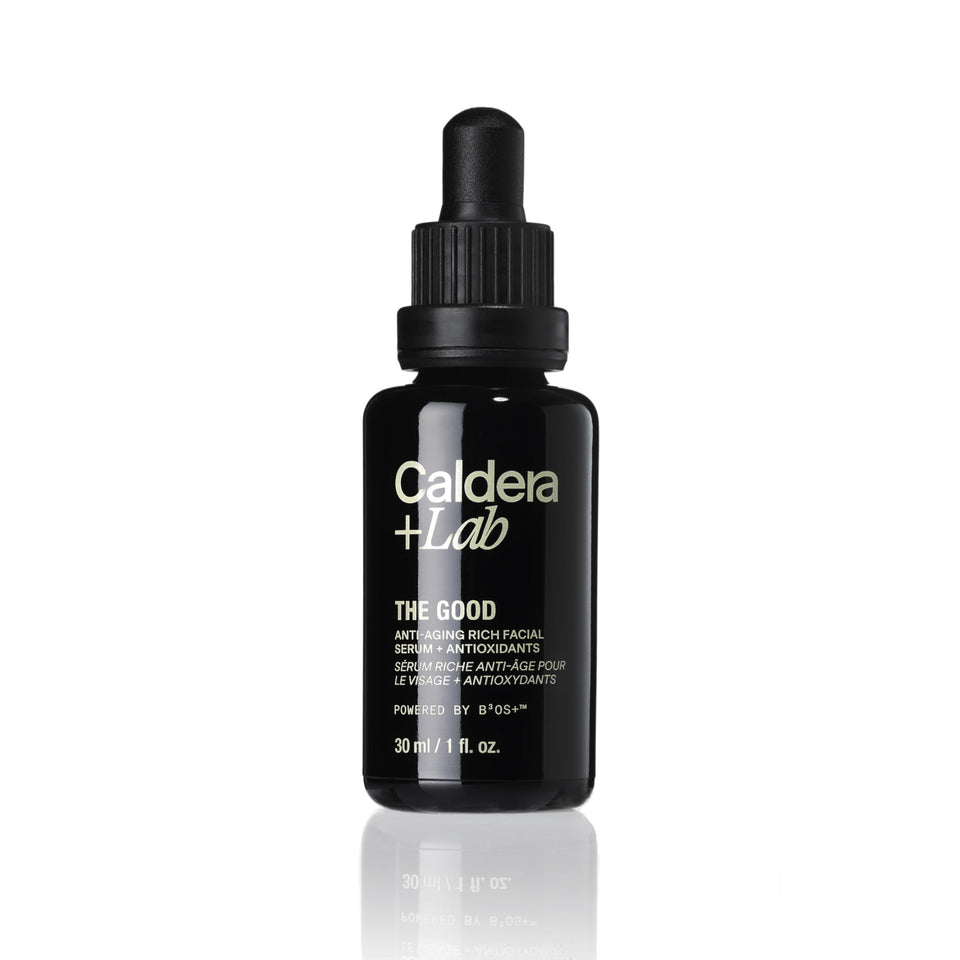 Caldera + Lab front bottle showing minimalist packaging and clear branding benefits hydration