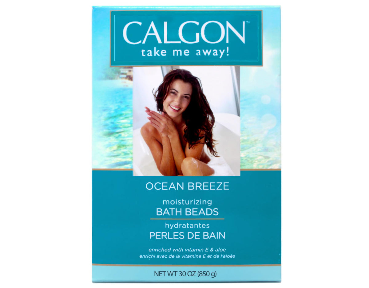 Calgon beads dissolving in a bathtub demonstrating easy use and fizz