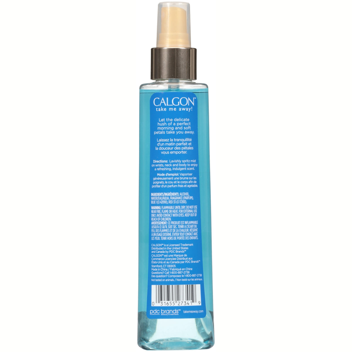 Calgon Morning Glory label detail highlighting product name and origin