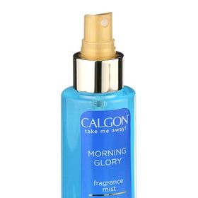 Calgon Morning Glory bottles on a vanity giving quick everyday freshness