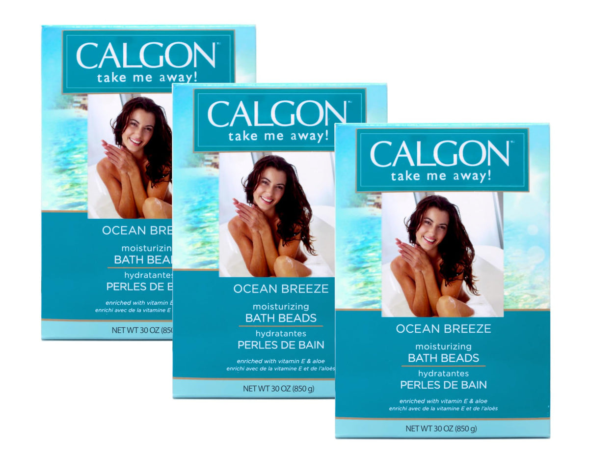 Calgon Ocean Breeze front packaging showing product and scent benefits
