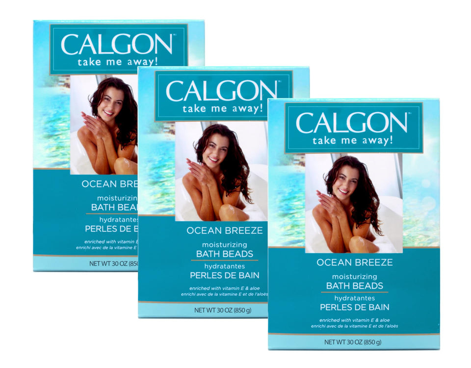 Calgon Ocean Breeze front packaging showing product and scent benefits
