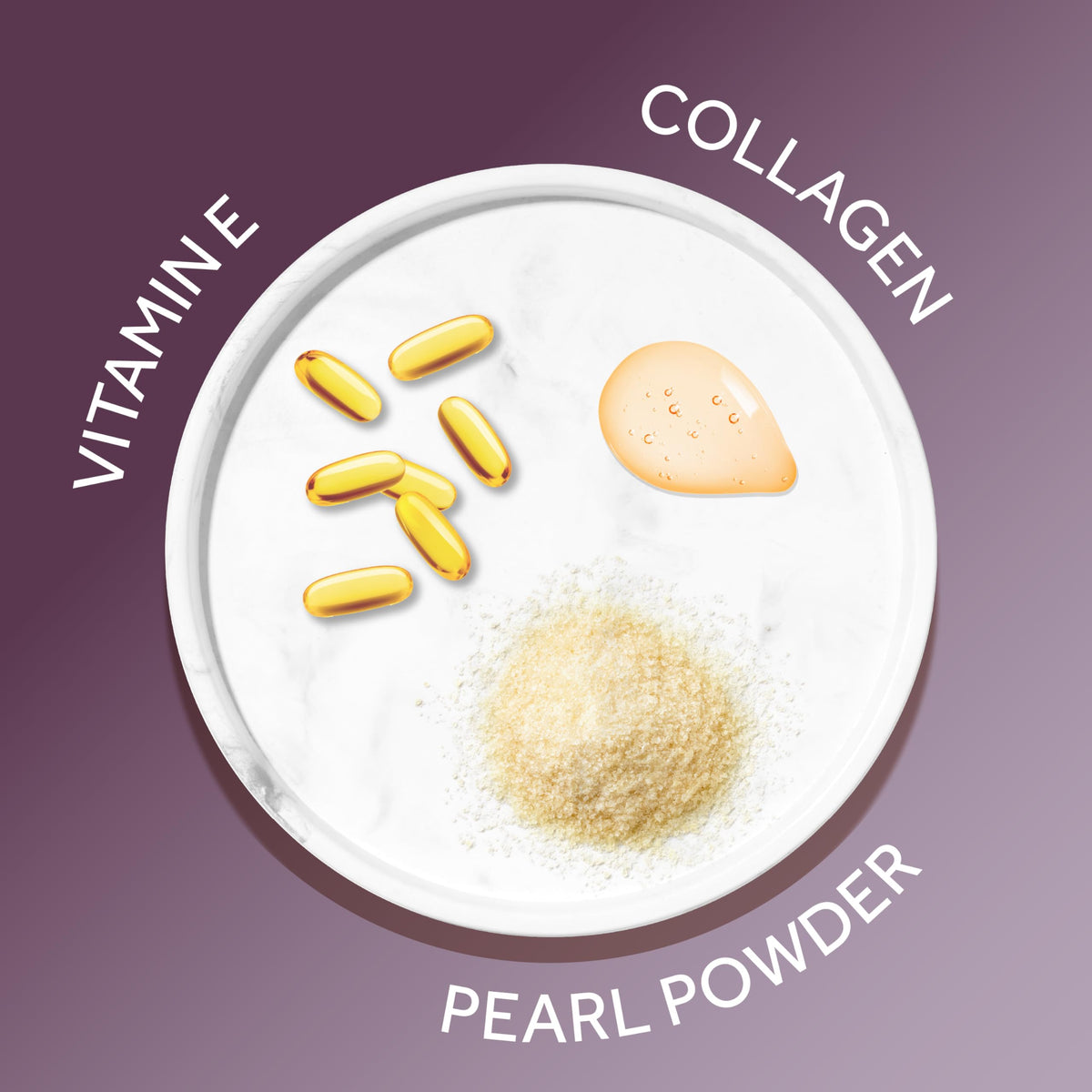 Close-up of Calgon pearls texture highlighting smooth dissolving benefit
