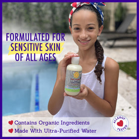 California Baby conditioner detangling toddler hair in bath for gentleness