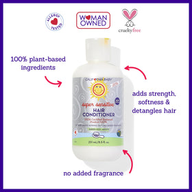 California Baby creamy conditioner texture for easy detangling