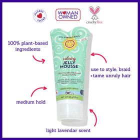 California Baby gel texture on fingertips demonstrating non-crunchy finish