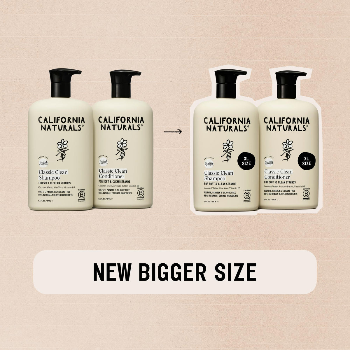 California Naturals conditioner cream texture demonstrating rich moisturizing feel