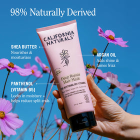 California Naturals being applied to damp hair for easier detangling