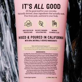 California Naturals label close-up with vegan and Leaping Bunny certification