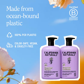 California Naturals shampoo and conditioner in shower for daily use