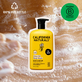 California Naturals foam lather in hand demonstrating gentle cleansing and softness