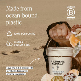 California Naturals label close-up showing B Corp and Leaping Bunny certifications
