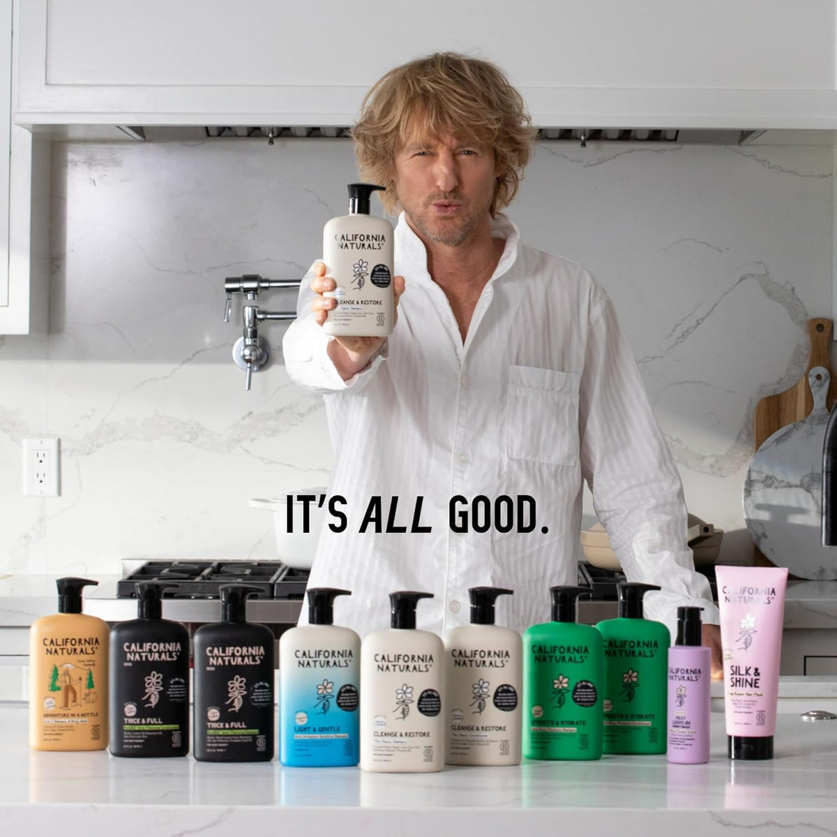 California Naturals Re:GRO on a bathroom shelf styled for daily routine convenience