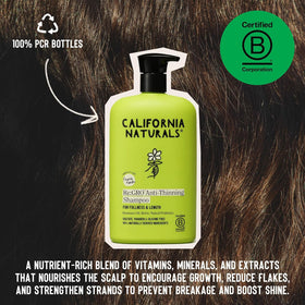 California Naturals Re:GRO next to a standard bottle to show 20 fl oz capacity