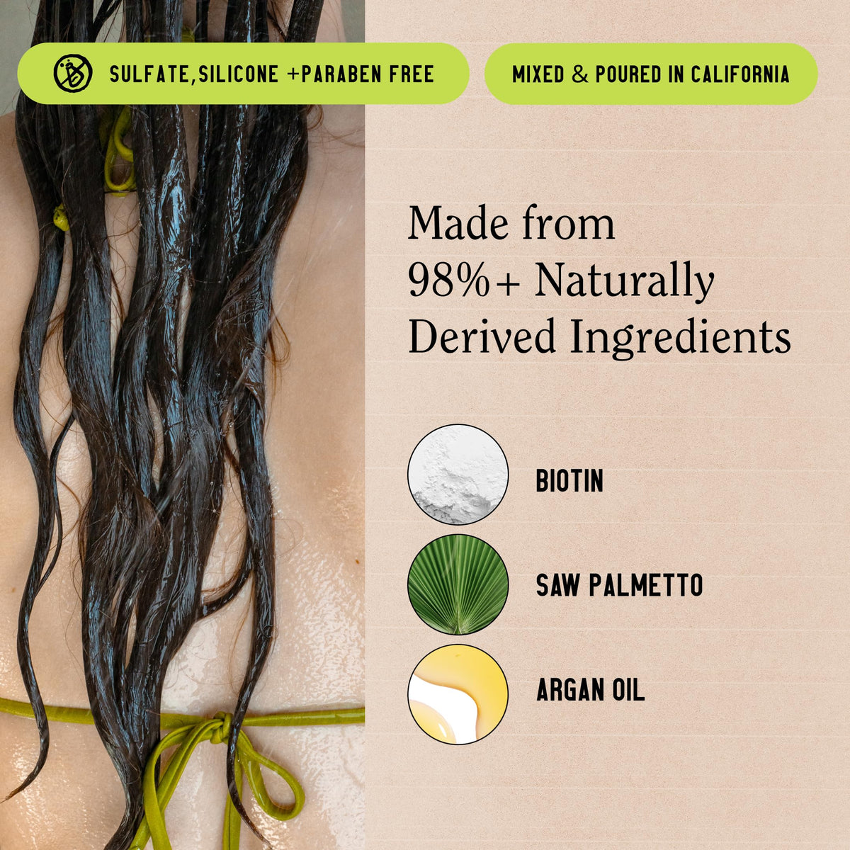 California Naturals Re:GRO conditioner cream close-up showing nourishing, smoothing formula