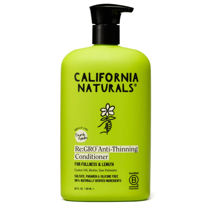 California Naturals Re:GRO front packaging showing product and logo benefits