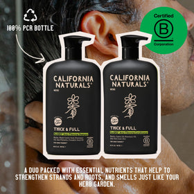 California Naturals ingredients rosemary and coffee beans highlighting scalp-stimulating benefit