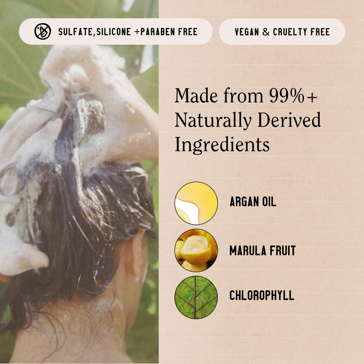 California Naturals creamy lather texture demonstrating gentle cleansing