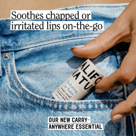California Naturals size comparison in pocket showing travel-ready convenience