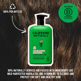 California Naturals conditioner being applied in shower detangles hair
