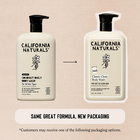 California Naturals gel-to-foam texture on hand demonstrating gentle lather and softening effect