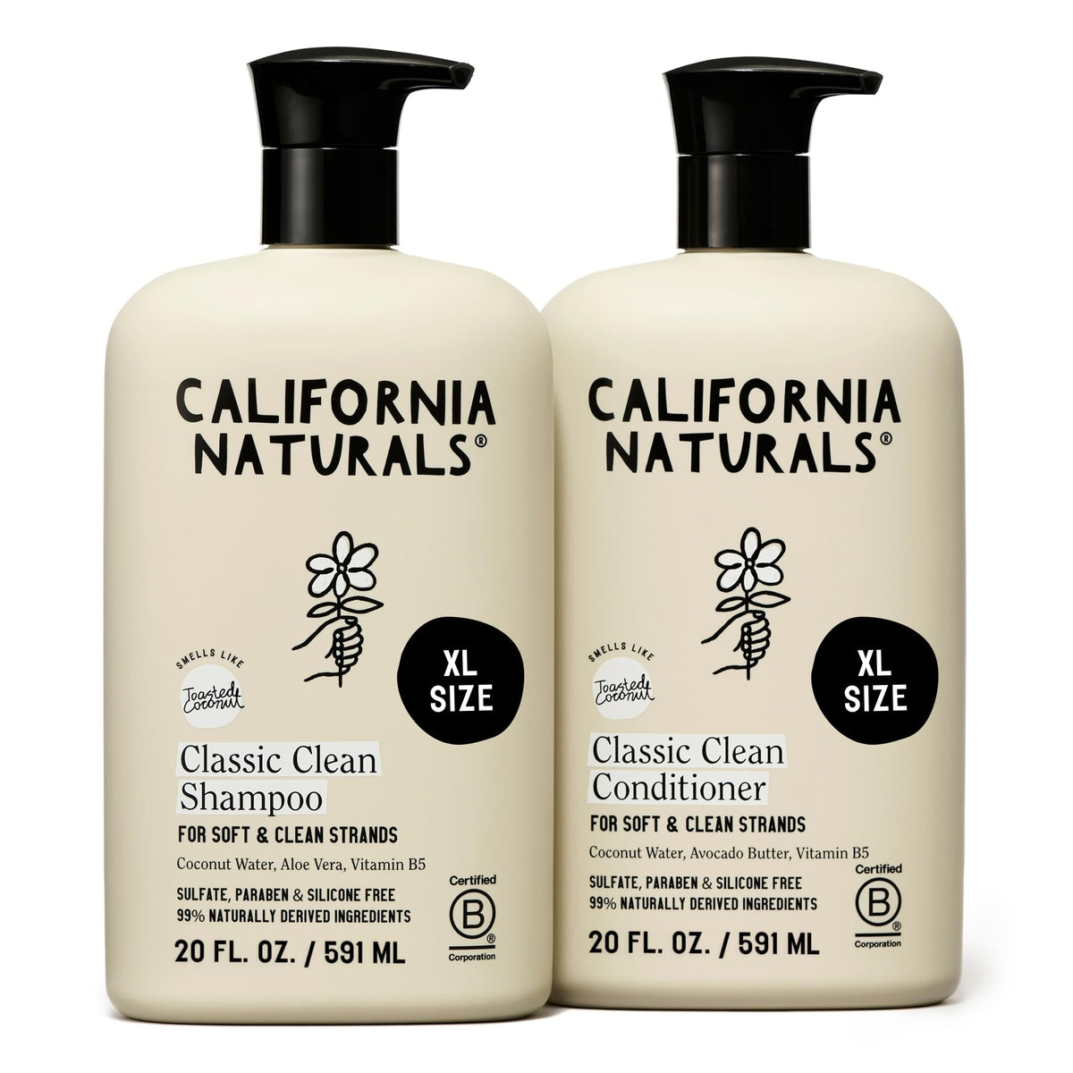 California Naturals front packaging showing toasted coconut scent and benefits