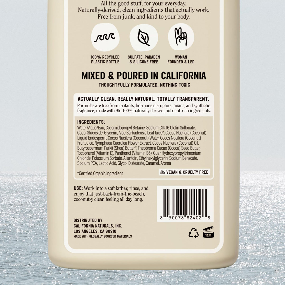 California Naturals in-shower lifestyle scene illustrating refreshing clean and daily use
