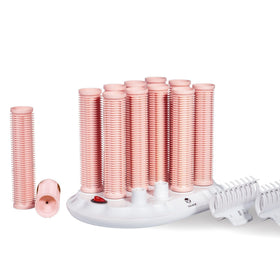 CALISTA front view of long hot roller set showing base and rollers for fast styling