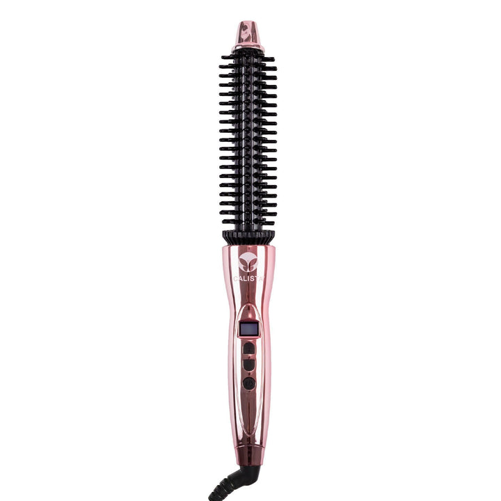 Calista Perfecter Pro front view showing rose gold barrel and handle, easy styling