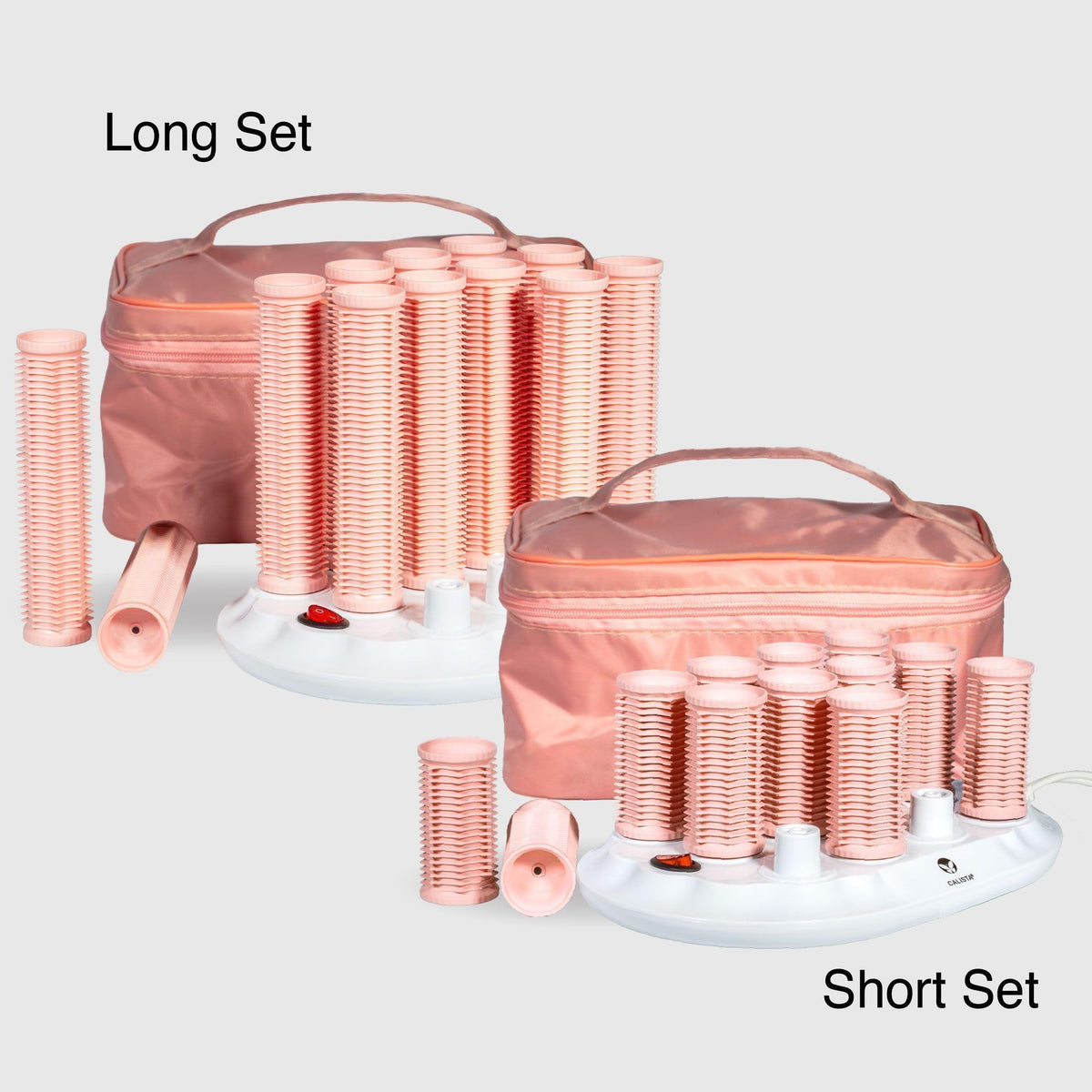 CALISTA rollers warming in the base demonstrating quick heat-up benefit