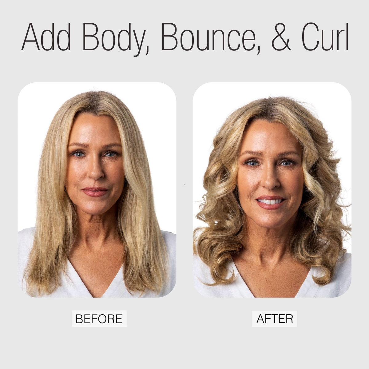 CALISTA styling in use on long hair creating voluminous curls and waves