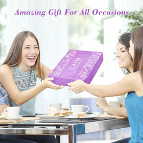 CalmNFiz bath bombs in bathroom scene conveying relaxing atmosphere