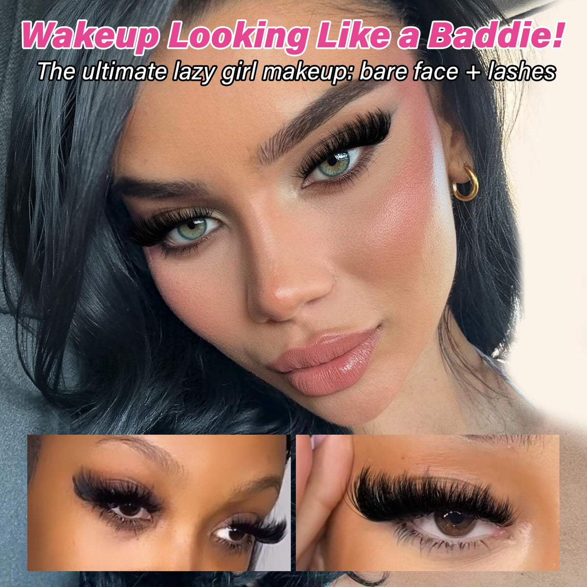 calphdiar before-and-after eye comparison showing lifted, fluffy volume benefit