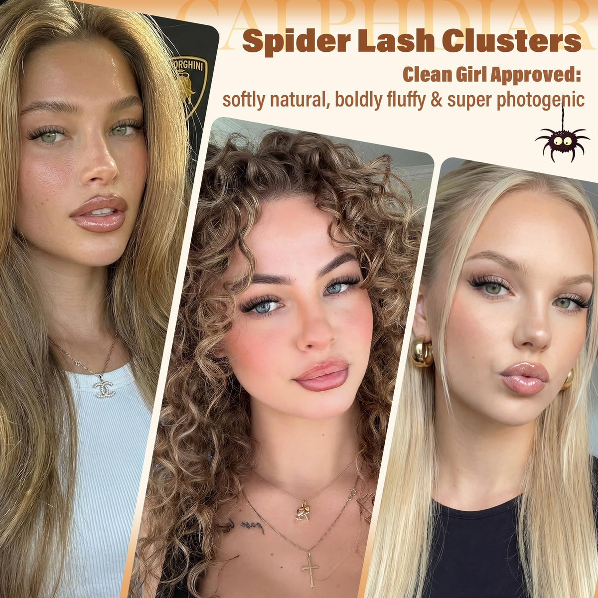 calphdiar close-up of DD curl cluster detail highlighting instant lift