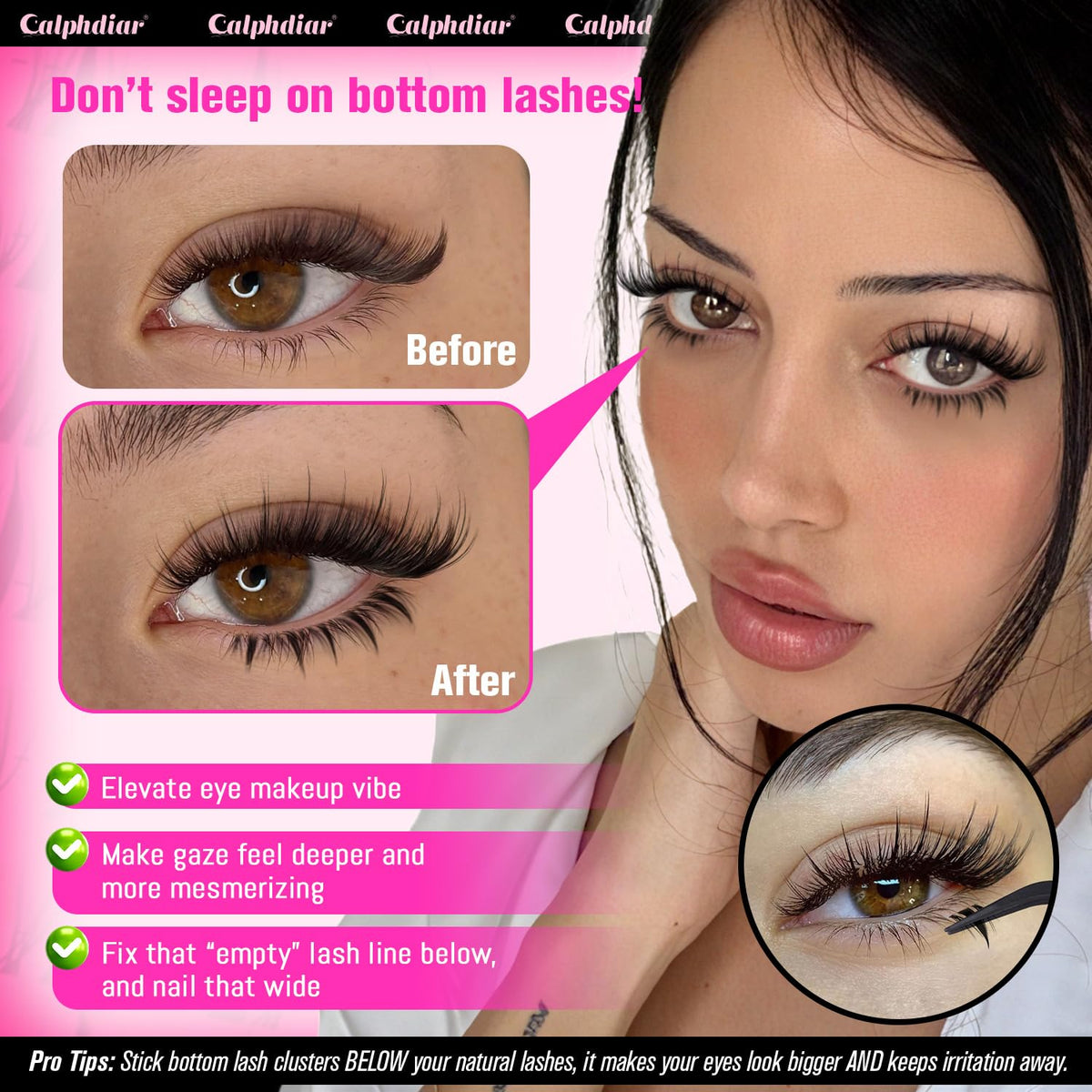 calphdiar close-up showing 0.05mm clear band for invisible blending