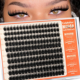 calphdiar front packaging showing multiple lash cluster lengths and labels for easy selection