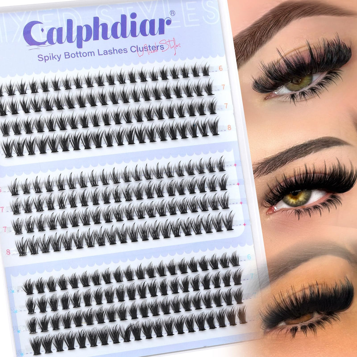 calphdiar front packaging showing 240-piece bottom lash kit and benefits