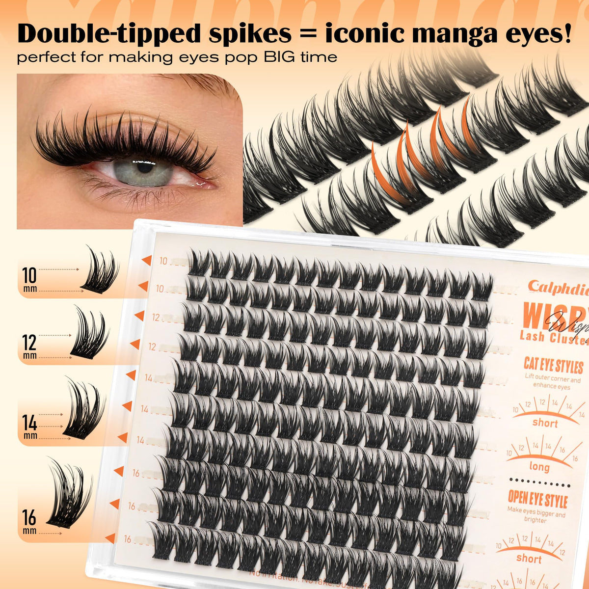 calphdiar side-by-side 10 to 16mm clusters for length choice