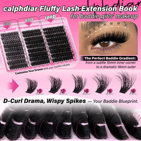 calphdiar tray displaying 10–18mm lengths and three densities for mix-and-match styling
