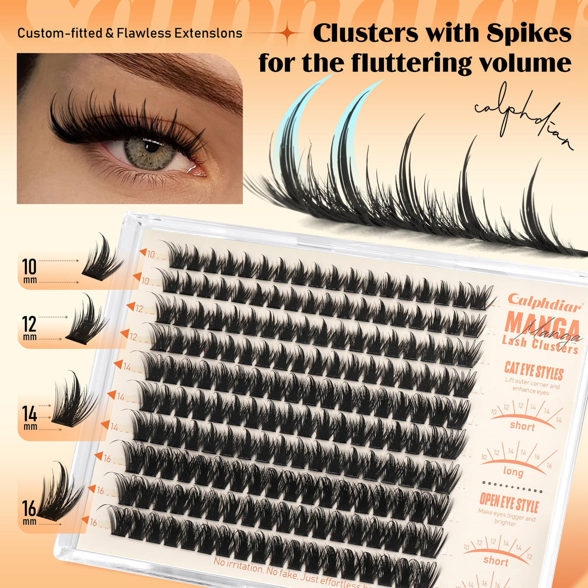 calphdiar layout of 10 12 14 16mm clusters for styling options