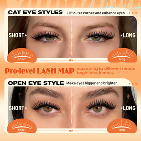 calphdiar lashes on eye showing open-eye brightening effect